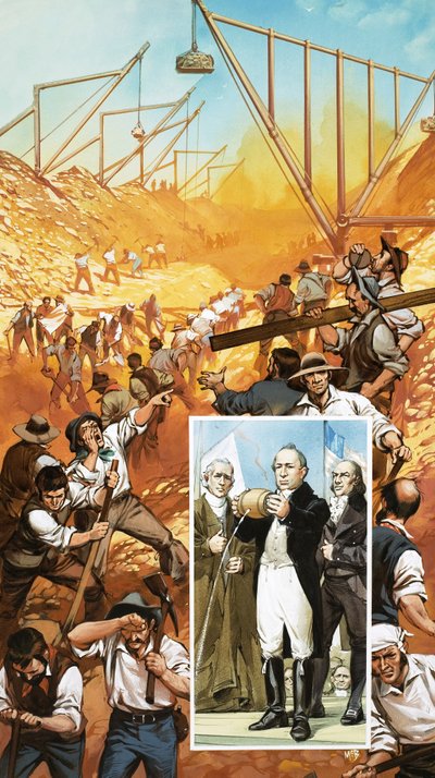The Building of the Erie Canal by Angus McBride
