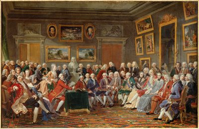 The Salon of Madame Geoffrin by Anicet Charles Lemonnier