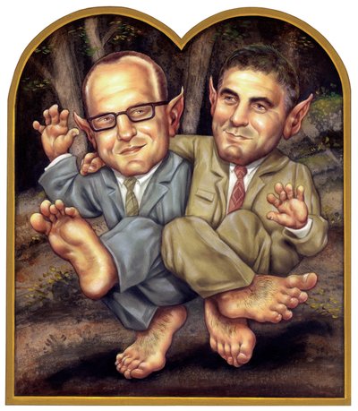 Clooney and Soderburgh, 2002 by Anita Kunz