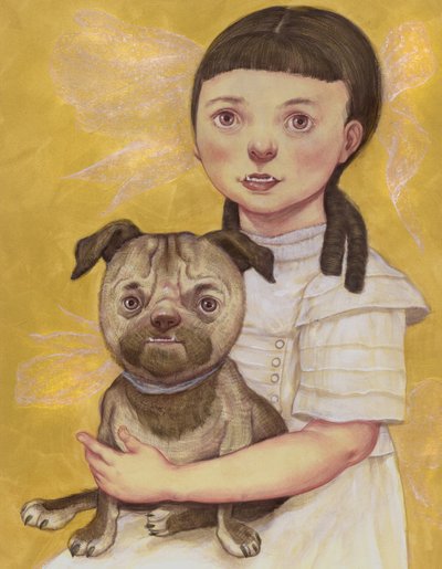 Girl With Stray by Anita Kunz