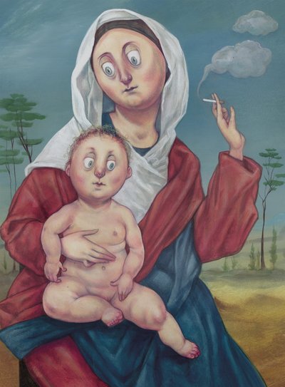 Madonna On A Cigarette Break by Anita Kunz