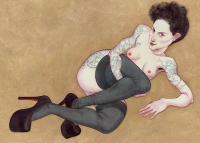 Nude With Louboutins by Anita Kunz