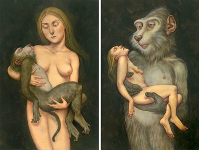 Pieta With Macaque by Anita Kunz