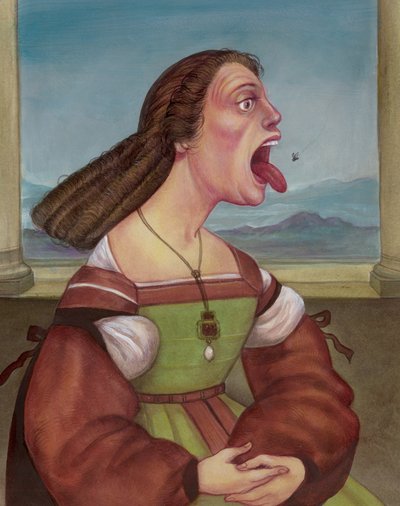 Woman Eating A Fly by Anita Kunz