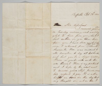 Letter to John Copeland from His Wife Ann, February 18, 1861 by Ann Hurst Copeland