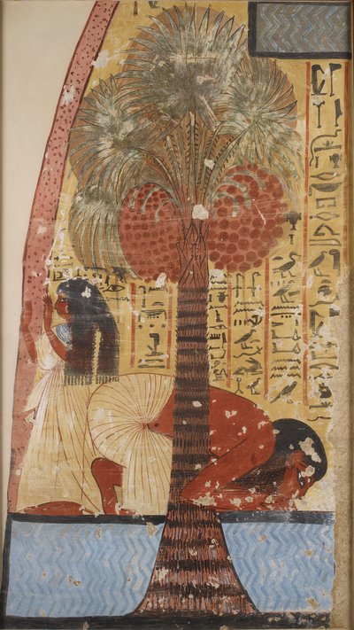 Copy of wall painting from a private tomb 218 of Amennakhte, Thebes, 20th century by Anna