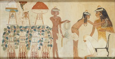 Copy of wall painting from private tomb 38 of Djeserkeresonb, Thebes I, 1, 69-70, 20th century by Anna