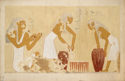 Copy of Wall Painting from Private Tomb 60 of Antefoker, Thebes I, 20th century by Anna