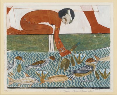 Copy of Wall Painting from Private Tomb 69 of Menna, Thebes, 20th century by Anna