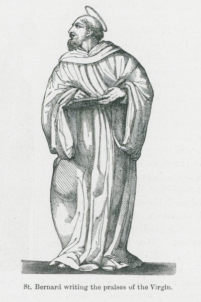 St Bernard Writing the Praises of the Virgin by Anna Brownell Jameson