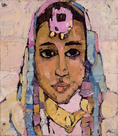 Portrait of a Woman in White by Anna Contemporary Artist Kostenko