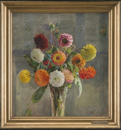 Dahlias in a Glass by Anna Syberg