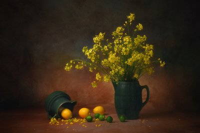 Yellow Flowers and Lemons by Anna Wan