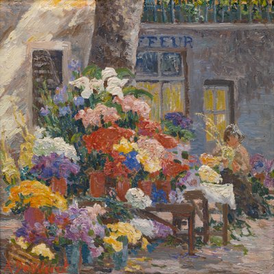 Flower Market at Menton (Côte d’Azur) by Anna de Weert