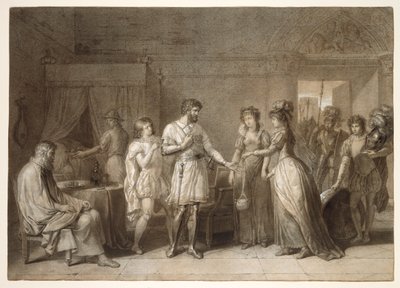 Bayard Refusing the Presents of His Hostess, in Brescia by Anne-Louis Girodet de Roucy-Trioson