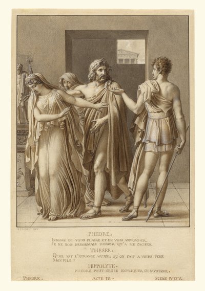 Phaedra Rejecting the Embraces of Theseus by Anne-Louis Girodet de Roucy-Trioson