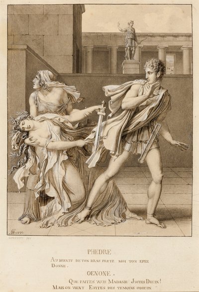 Phaedra, Having Declared Her Passion, Attempts to Kill Herself with the Sword of Hippolytus by Anne-Louis Girodet de Roucy-Trioson
