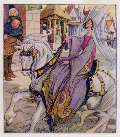 Nursery rhyme: Ride A Cock-Horse To Banbury Cross by Anne (after) Anderson