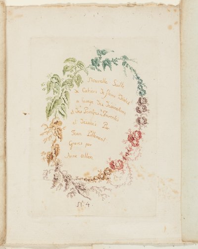 Title Page, from New Suite of Notebooks of Ideal Flowers for Use by Draftsmen and Painters by Anne Allen