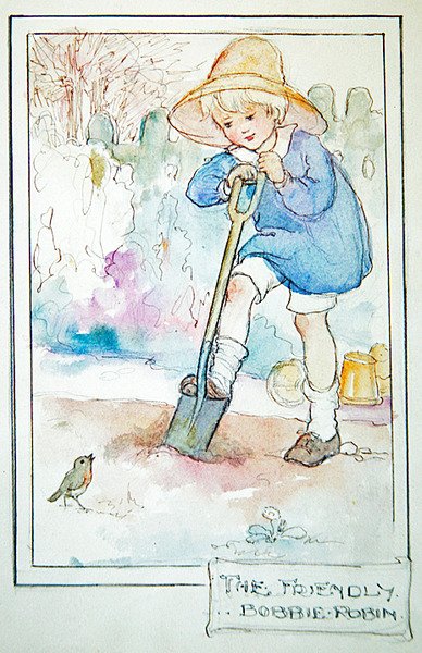 The Friendly Robbie Robin, c.1916 by Anne Anderson