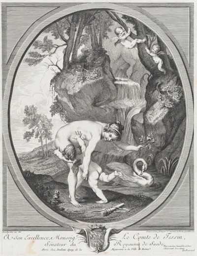 Venus Catching Love or Venus Flogging Love, ca. 1741 by Anne Claude Philippe de Caylus, Etienne Fessard