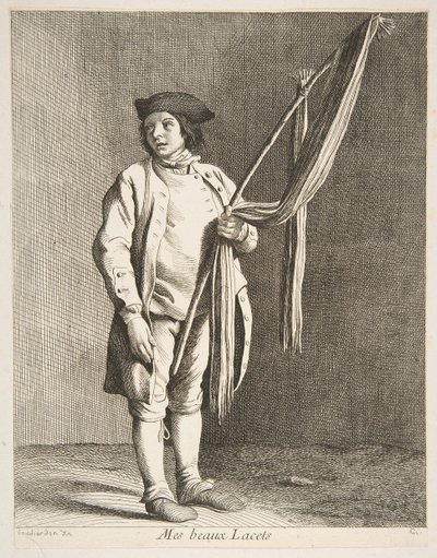 Laces Peddler, 1738 by Anne Claude Philippe de Caylus