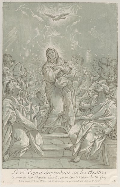 The Pentecost, with the Virgin Standing at Center, the Holy Spirit Above, and Apostles, ca. 1729 by Anne Claude Philippe de Caylus