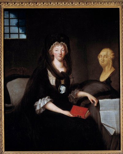 Portrait of Marie Antoinette (1755-1793) in Great Mourning at the Temple Prison by Anne Flore Millet de Brehan