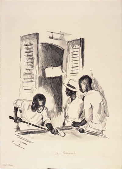 Pool Room by Anne Goldthwaite