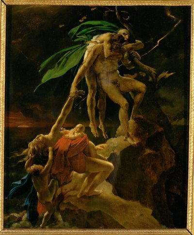 Scene from the Flood, Sketch, Salon 1814 by Anne Louis Girodet de Roucy-Trioson
