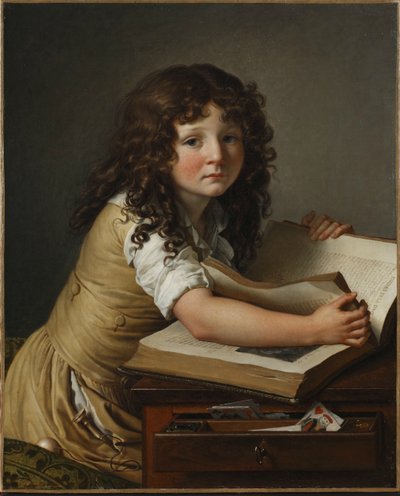 Benoît Agnès Trioson with a Book by Anne Louis Girodet de Roucy Trioson