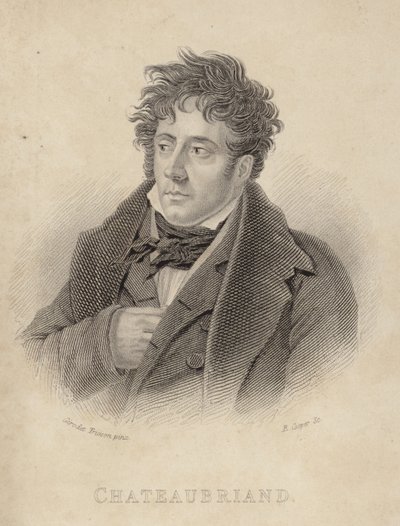 Portrait of vicomte de Chateaubriand by Anne Louis Girodet de Roucy Trioson