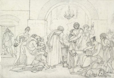 Rustic Interior in Antiquity by Anne Louis Girodet de Roucy Trioson