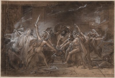 The Oath of the Seven Chiefs against Thebes, c1800 by Anne Louis Girodet de Roucy Trioson