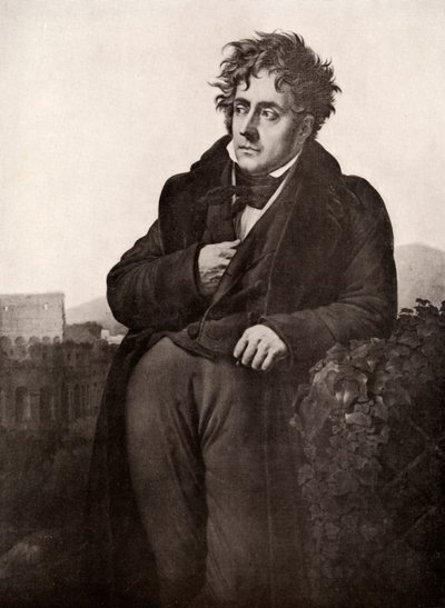 Francois-Rene, vicomte de Chateaubriand, French writer and diplomat, early 19th century by Anne Louis Girodet de Roussy Trioson