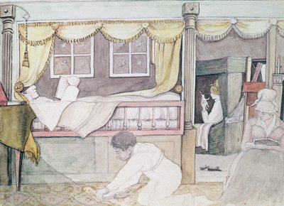 The de Neuville Cabin on the Eurydice, 1816 by Anne Marguerite Hyde de Neuville