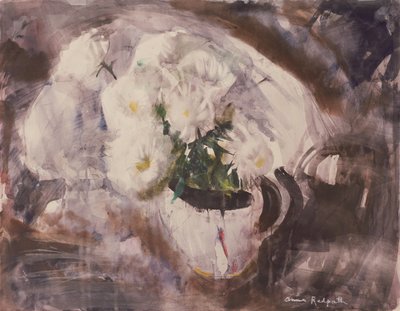 White Flowers in a White Jug, c.1960 by Anne Redpath