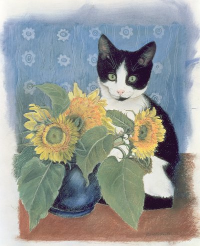 Chess and Sunflowers by Anne Robinson