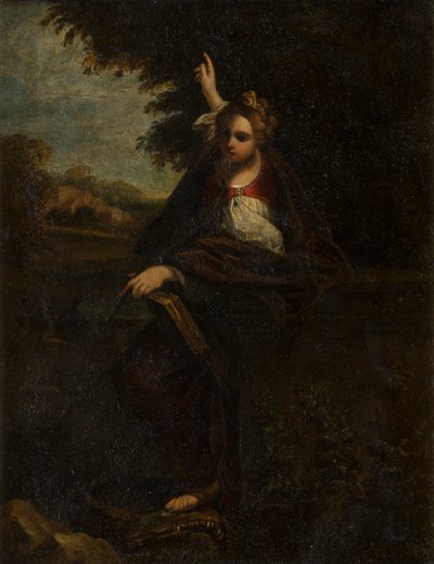 St. Margaret in a Landscape: A Sybil by Annibale (after) Carracci
