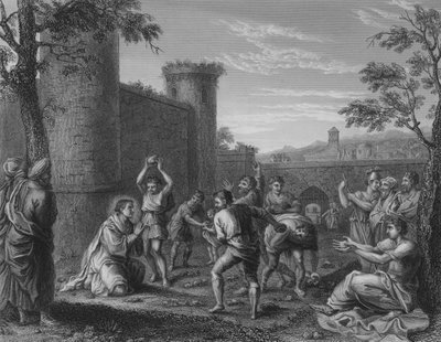 The Stoning of St Stephen by Annibale (after) Carracci