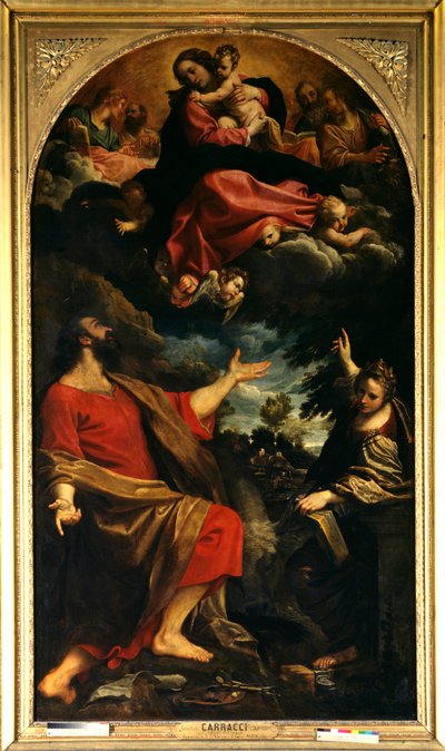 Apparition of the Virgin to St. Luke and St. Catherine of Alexandria by Annibale Carracci