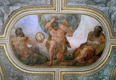 Hercules Bearing the Heavens for Atlas (Fresco in the Camerino) by Annibale Carracci