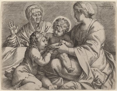 Madonna and Child with Saints Elizabeth and John the Baptist by Annibale Carracci