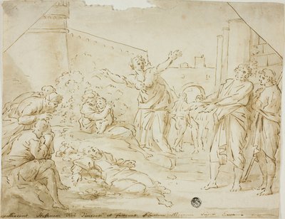 Mourning over the Body of Saint Stephen by Annibale Carracci