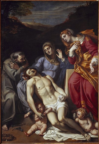 Pieta with St Mary Magdalene and St Francis by Annibale Carracci