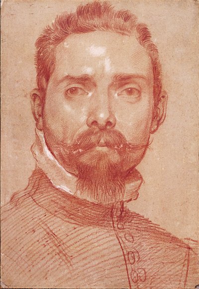 Portrait of the Lute Player Giulio Mascheroni by Annibale Carracci by Annibale Carracci