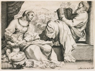 The Holy Family with Saint John the Baptist by Annibale Carracci