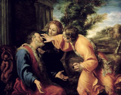 The Young Tobias Heals his Blind Father by Annibale Carracci