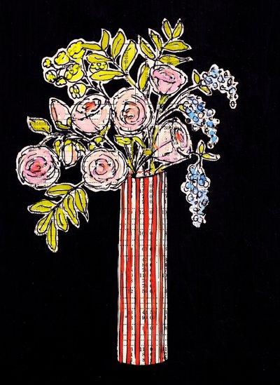 Vibrant Floral Vase by Annick