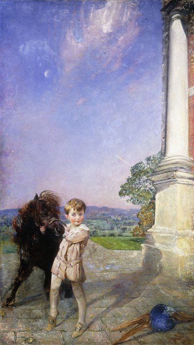 A Little Boy with a Shetland Pony by Annie Louisa Swynnerton